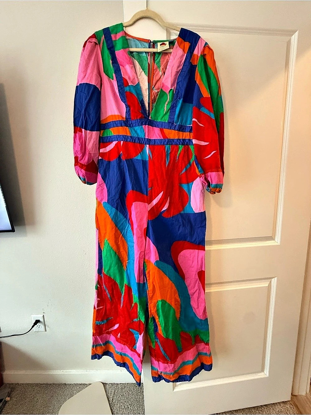 Farm Rio Abstract Print Wide-Leg Jumpsuit - Picture 3 of 10